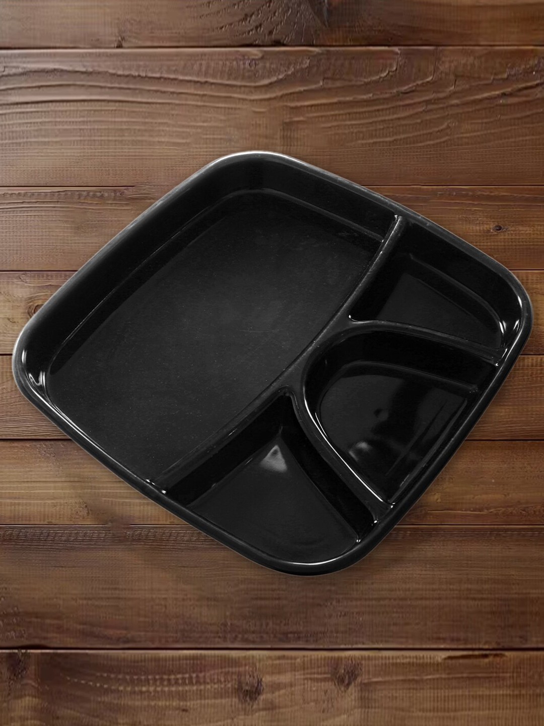 

Kuber Industries Black 2 Pieces Matte Dinner Plates