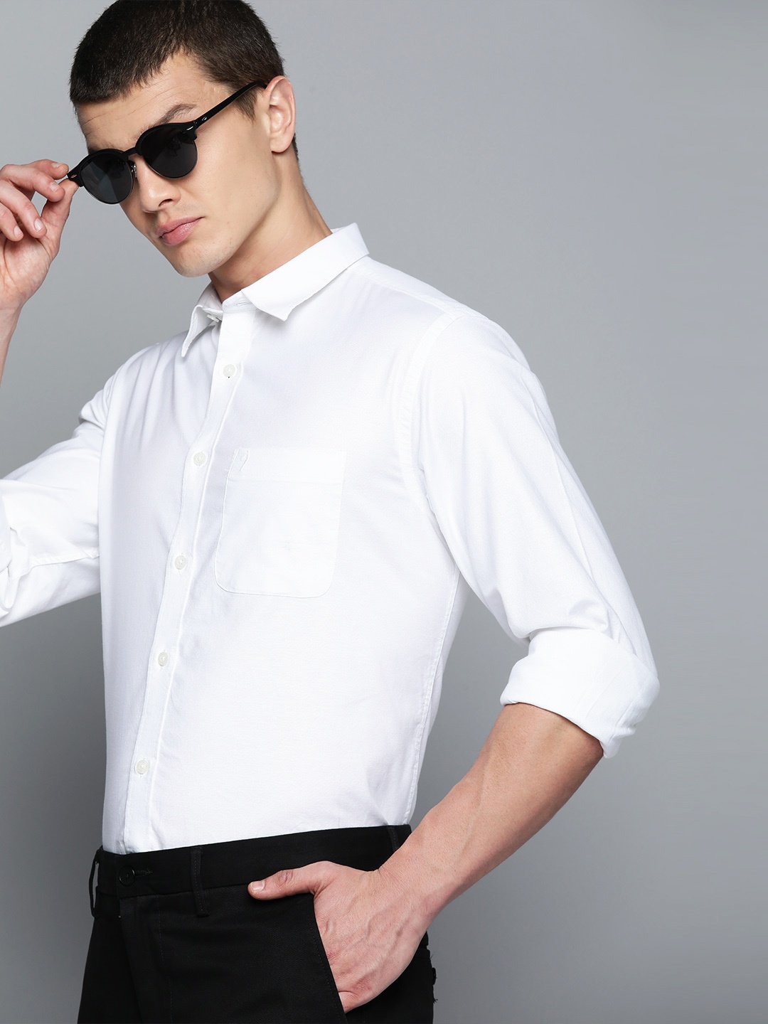 

Indian Terrain Slim Fit Smart Casual Shirt, White