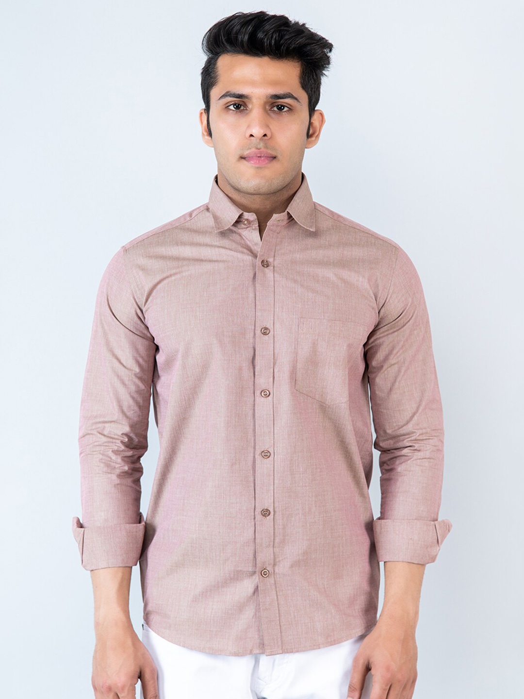 

Tistabene Men Spread Collar Comfort Cotton Casual Shirt, Khaki