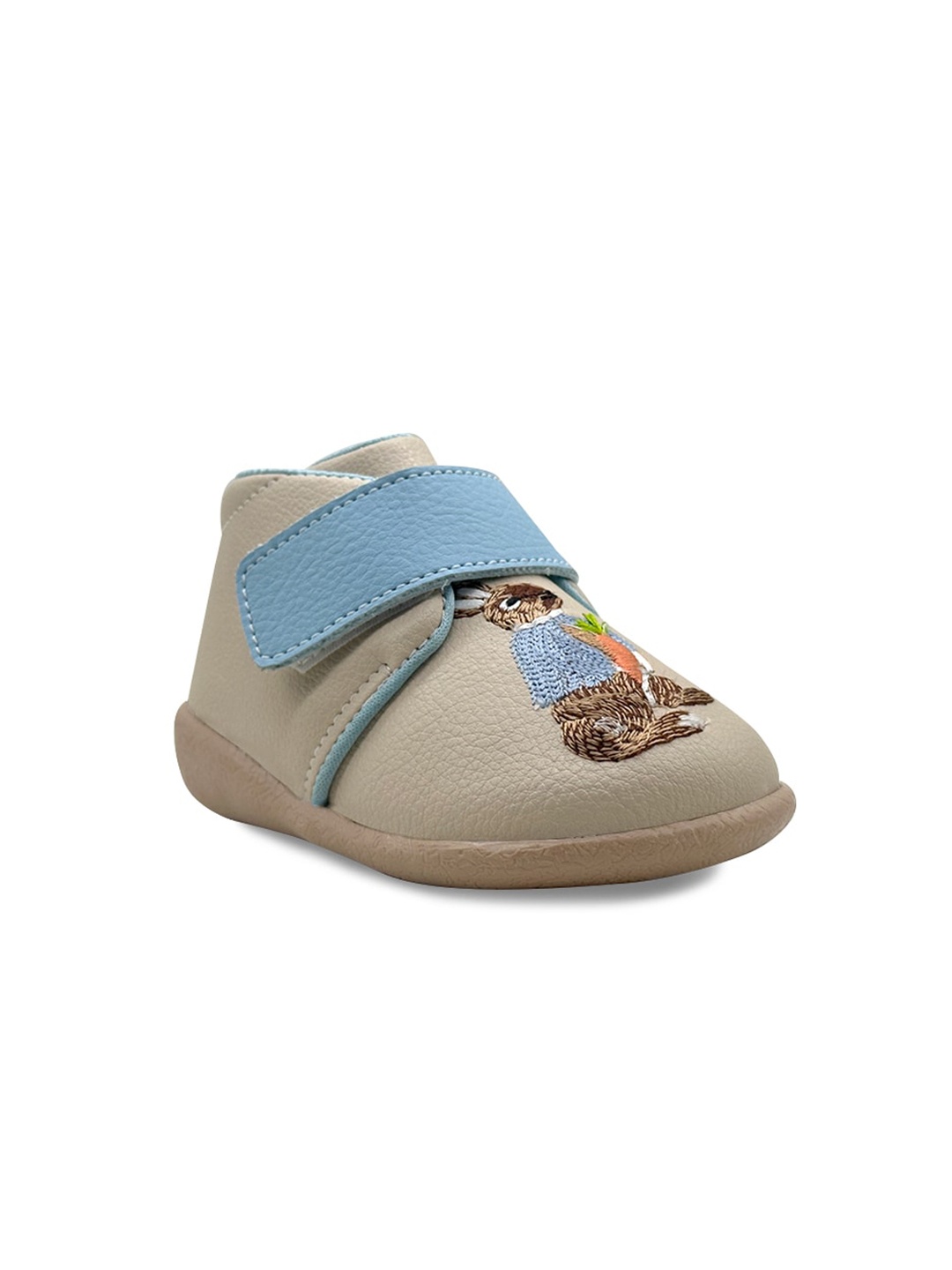 

KazarMax Kids Embroidered Velcro Sneakers, Beige