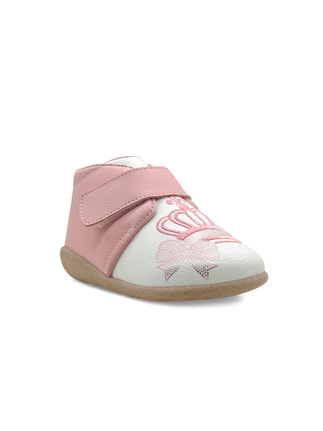 

KazarMax Girls Embroidered Velcro Sneakers, Pink