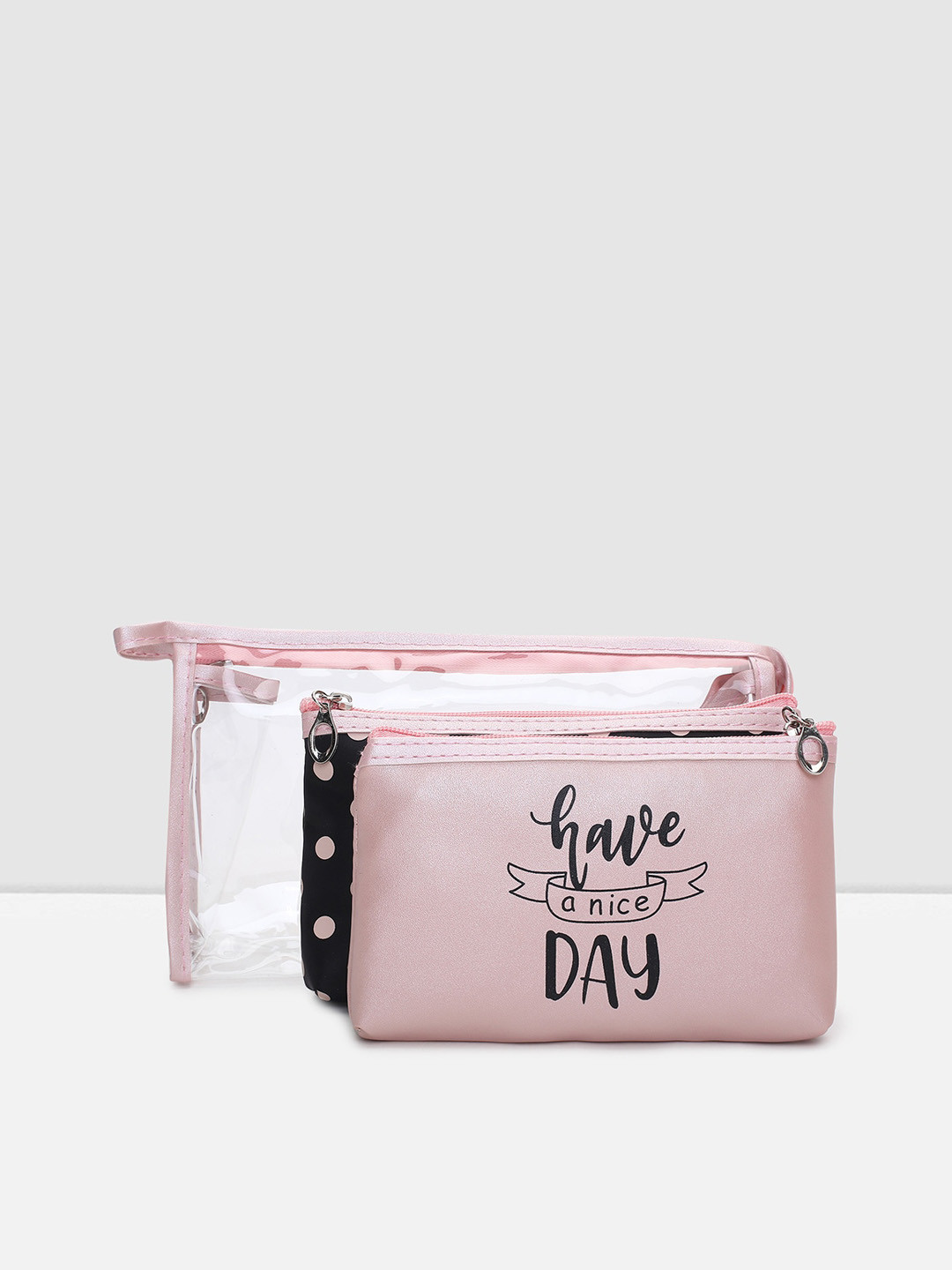 

max Set Of 2 Printed Travel Pouch, Pink