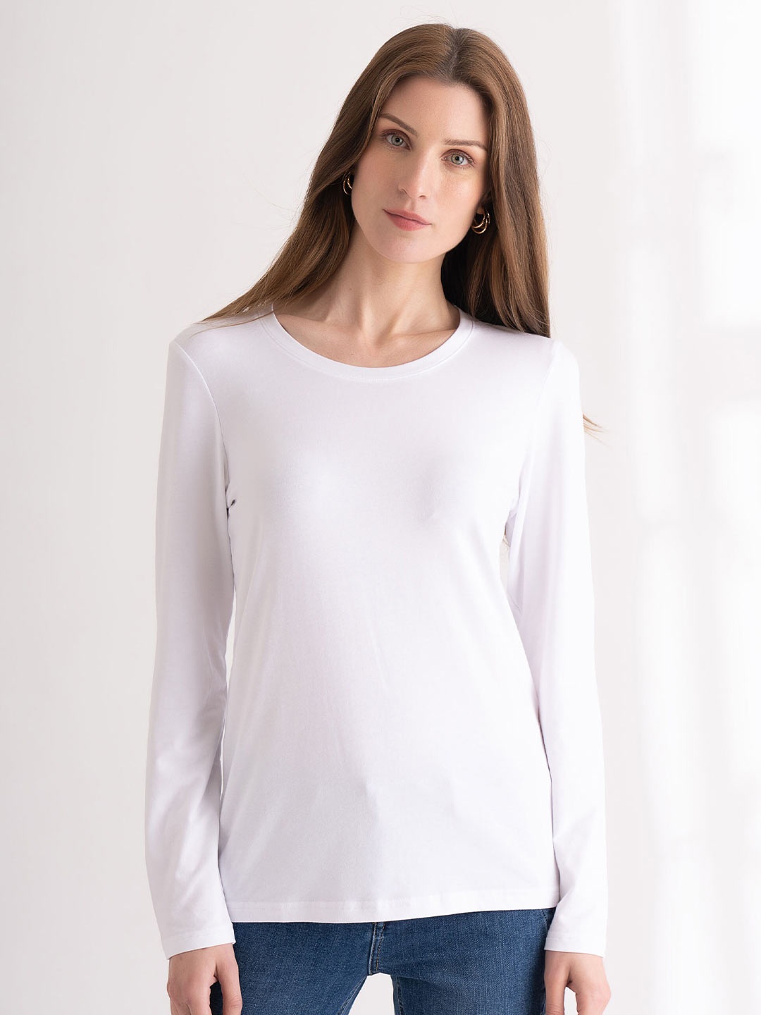 

B.Copenhagen Solid Long Sleeves T-shirt, White