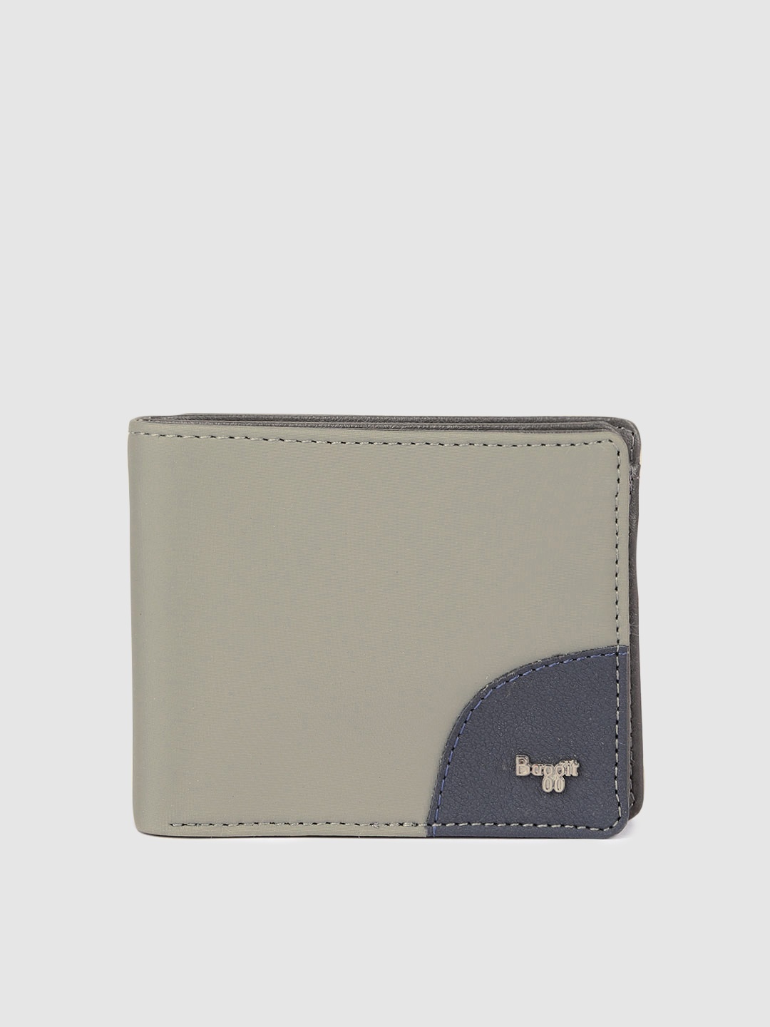 

Baggit Men Solid PU Two Fold Wallet With Applique Detail, Green