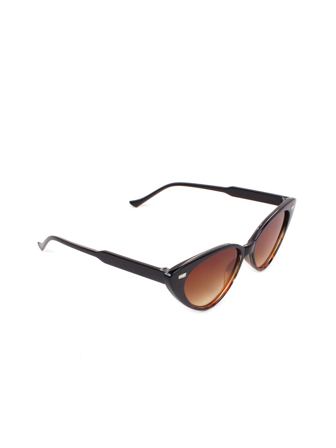 

QUIRKY Lens & Cateye Sunglasses With UV Protected Lens, Brown