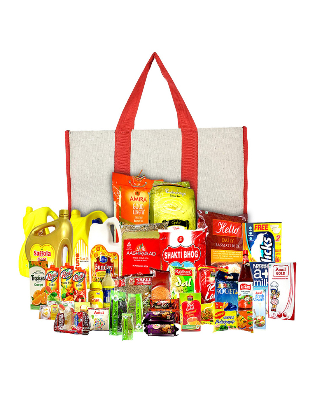 

Kuber Industries Oversized Shopper Canvas Tote Bag, Red