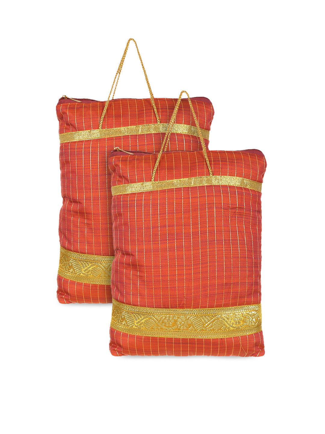 

Kuber Industries Pack Of 2 Striped Potli Clutch, Red