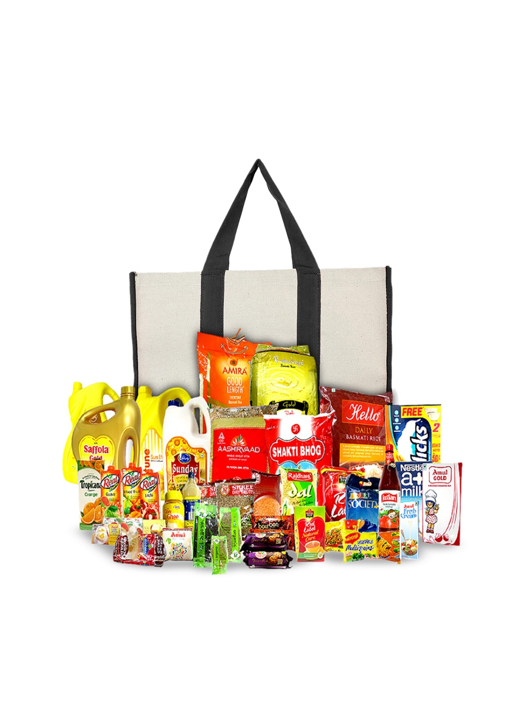 

Kuber Industries Oversized Shopper Tote Bag, Black