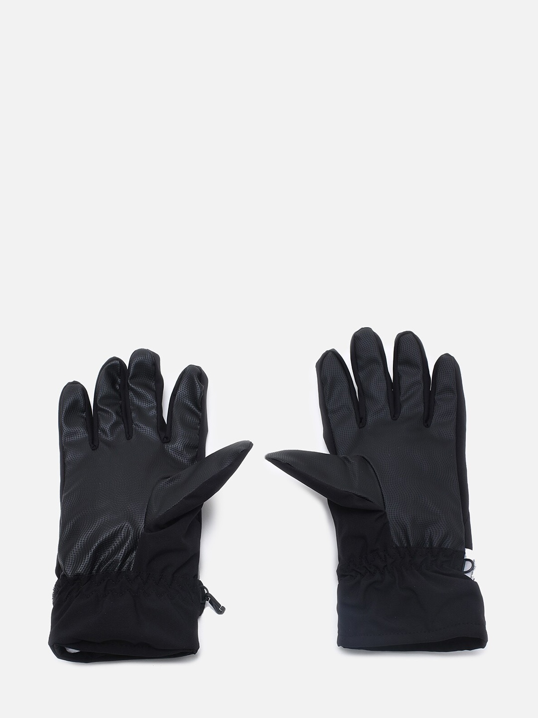 

max Men Patterned Winter Hand Gloves, Black