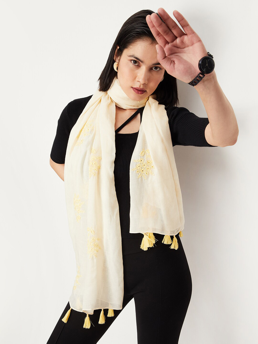 

max Women Scarf, Cream