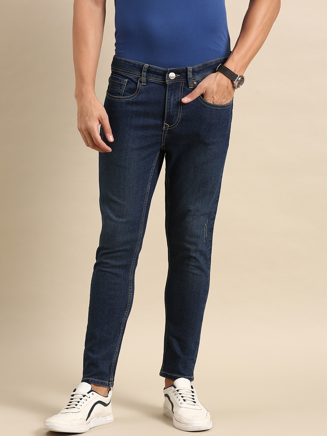 

Being Human Men Regular Fit Mid-Rise Stretchable Jeans, Blue