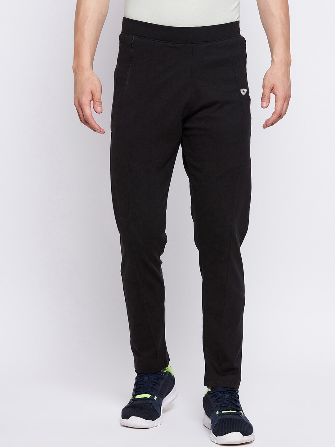 

FRENCH FLEXIOUS Men Regular Fit Anti-Bacterial Pure Cotton Track Pant, Black