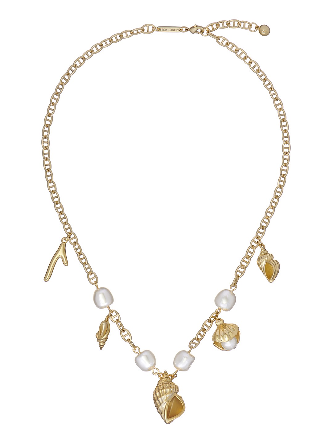 

Ted Baker Gold-Plated Beaded Necklace, White