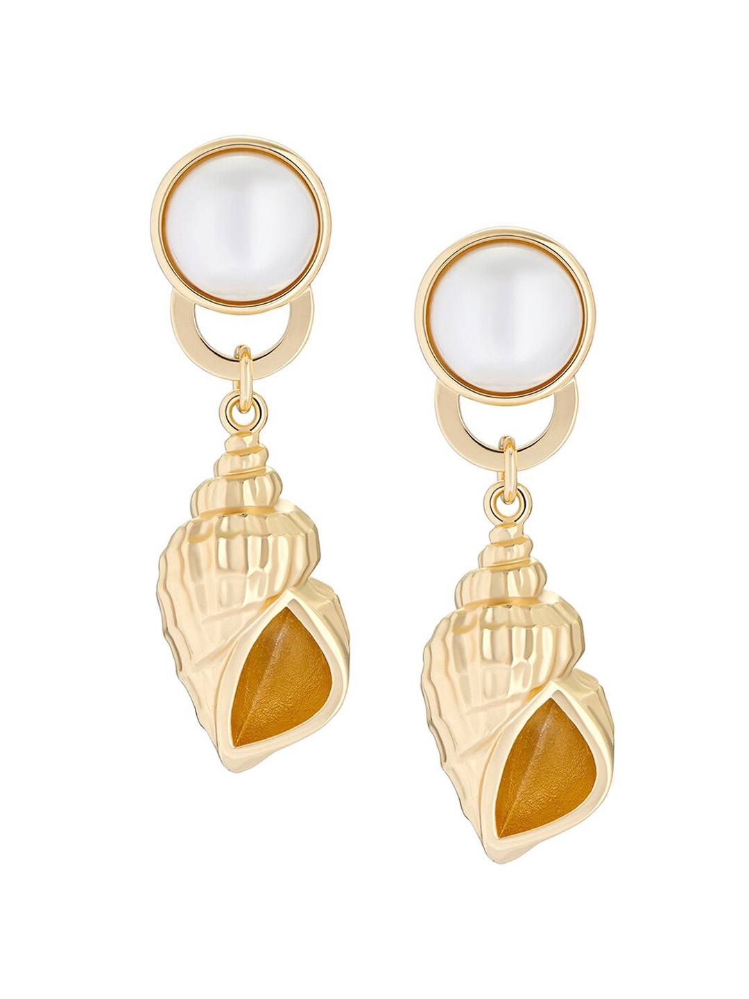 

Ted Baker Gold-Plated Contemporary Shell Drop Earrings