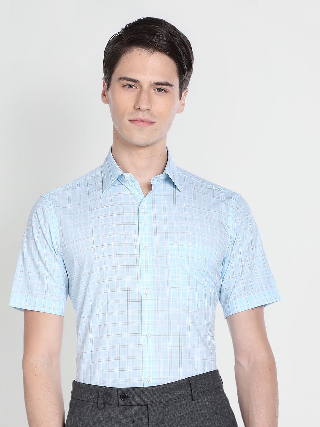 

Arrow Checks Cotton Formal Shirt, Blue