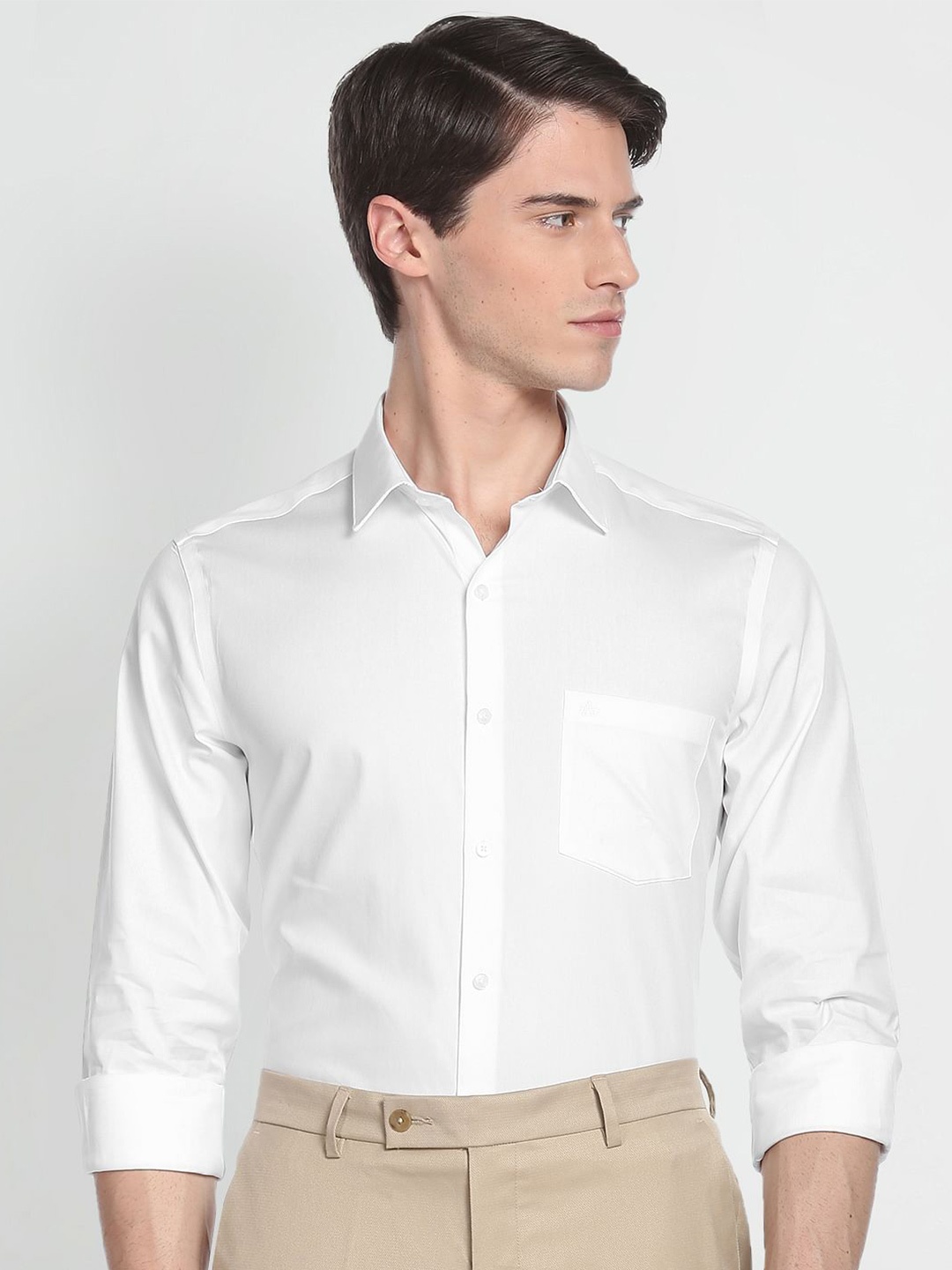 

Arrow Spread Collar Slim Fit Pure Cotton Formal Shirt, White