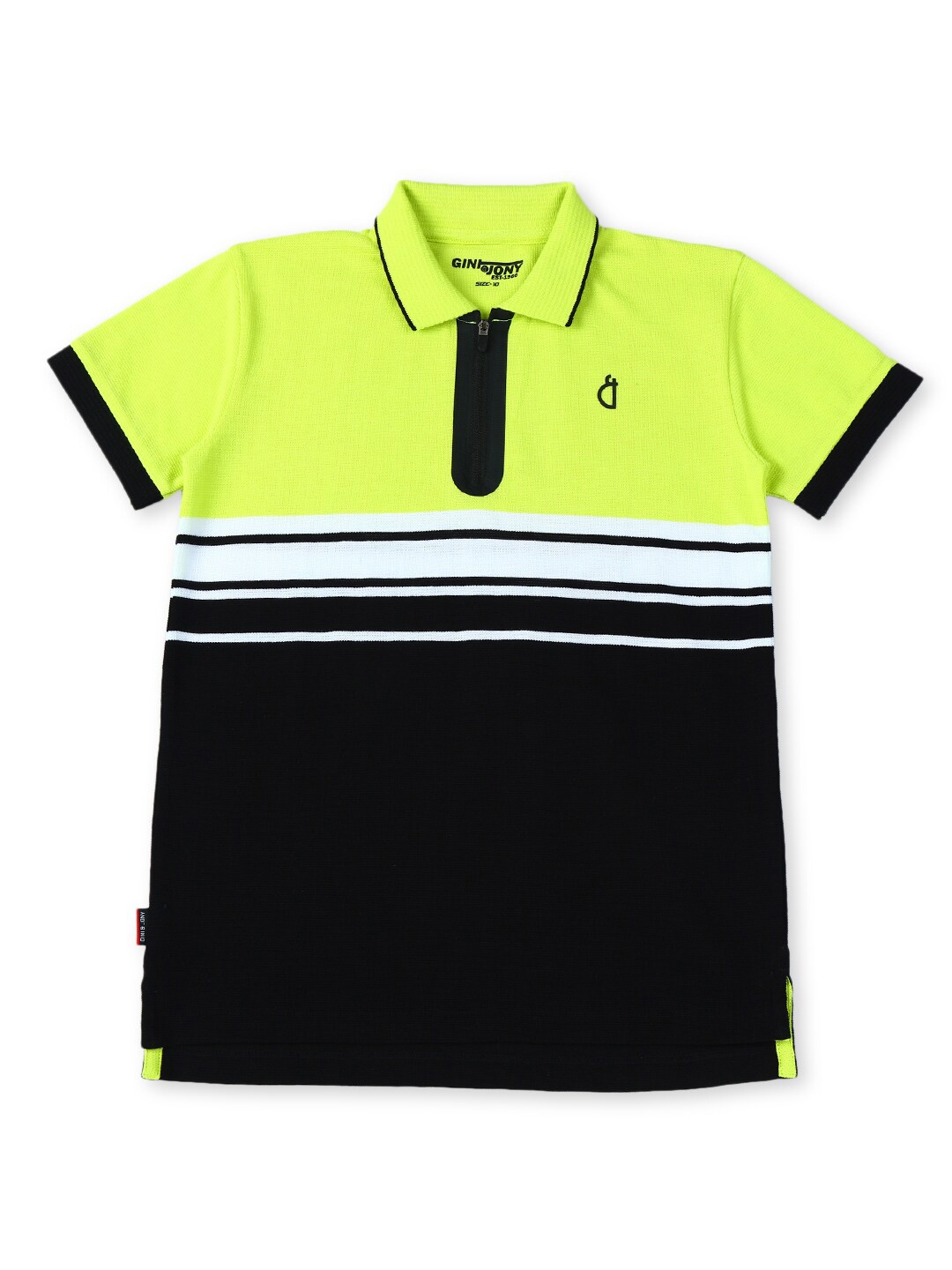 

Gini and Jony Infants Boys Polo Collar Cotton T-shirt, Lime green