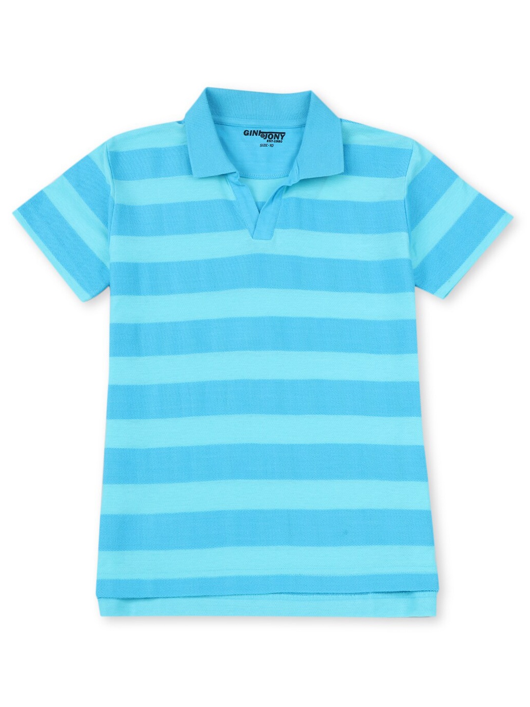 

Gini and Jony Boys Striped Polo Collar T-shirt, Blue