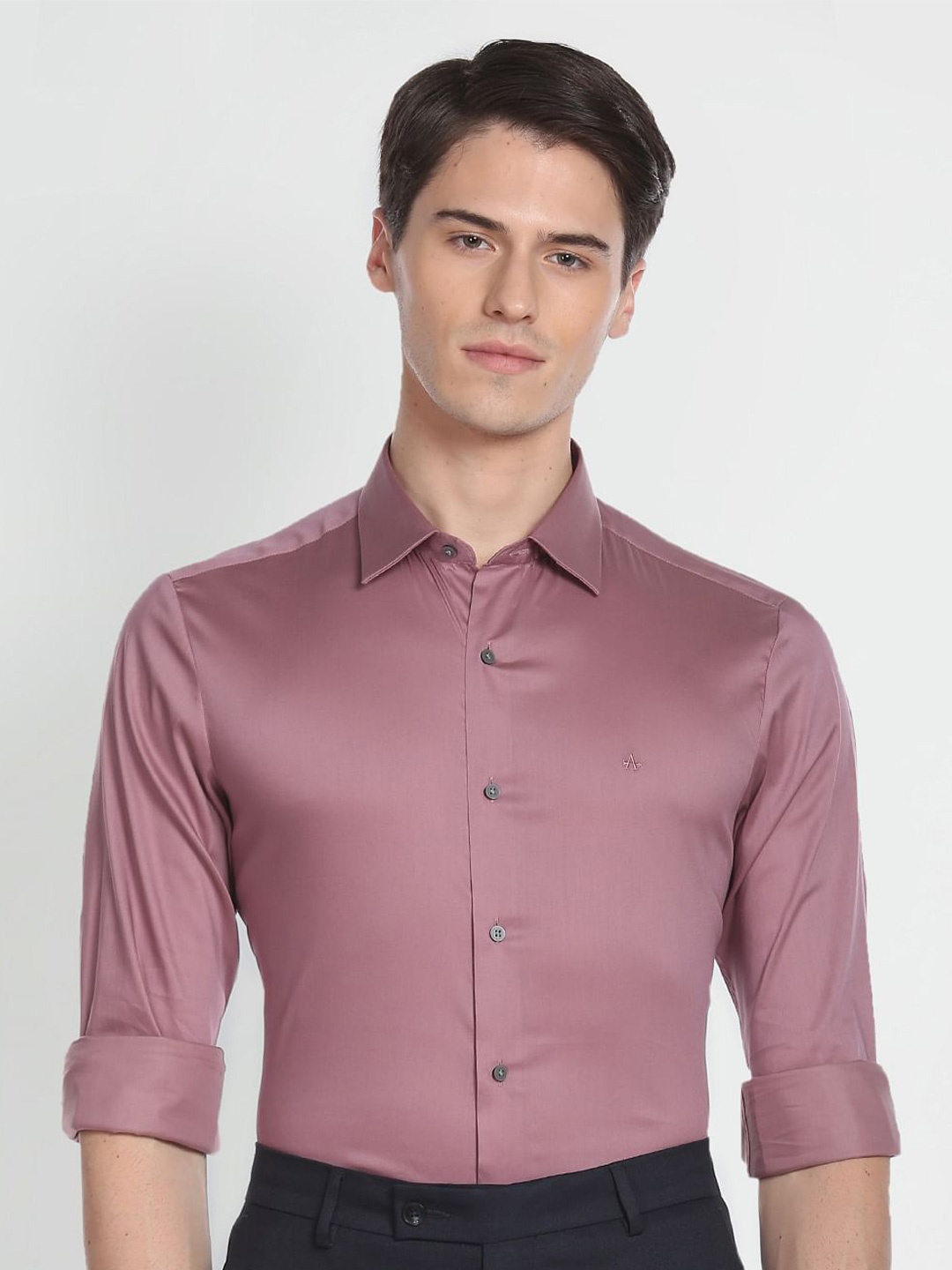 

Arrow New York Long Sleeves Skinny Fit Formal Shirt, Mauve