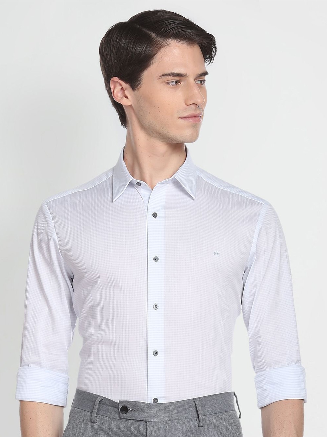 

Arrow New York Long Sleeves Twill Weave Slim Fit Formal Shirt, Blue