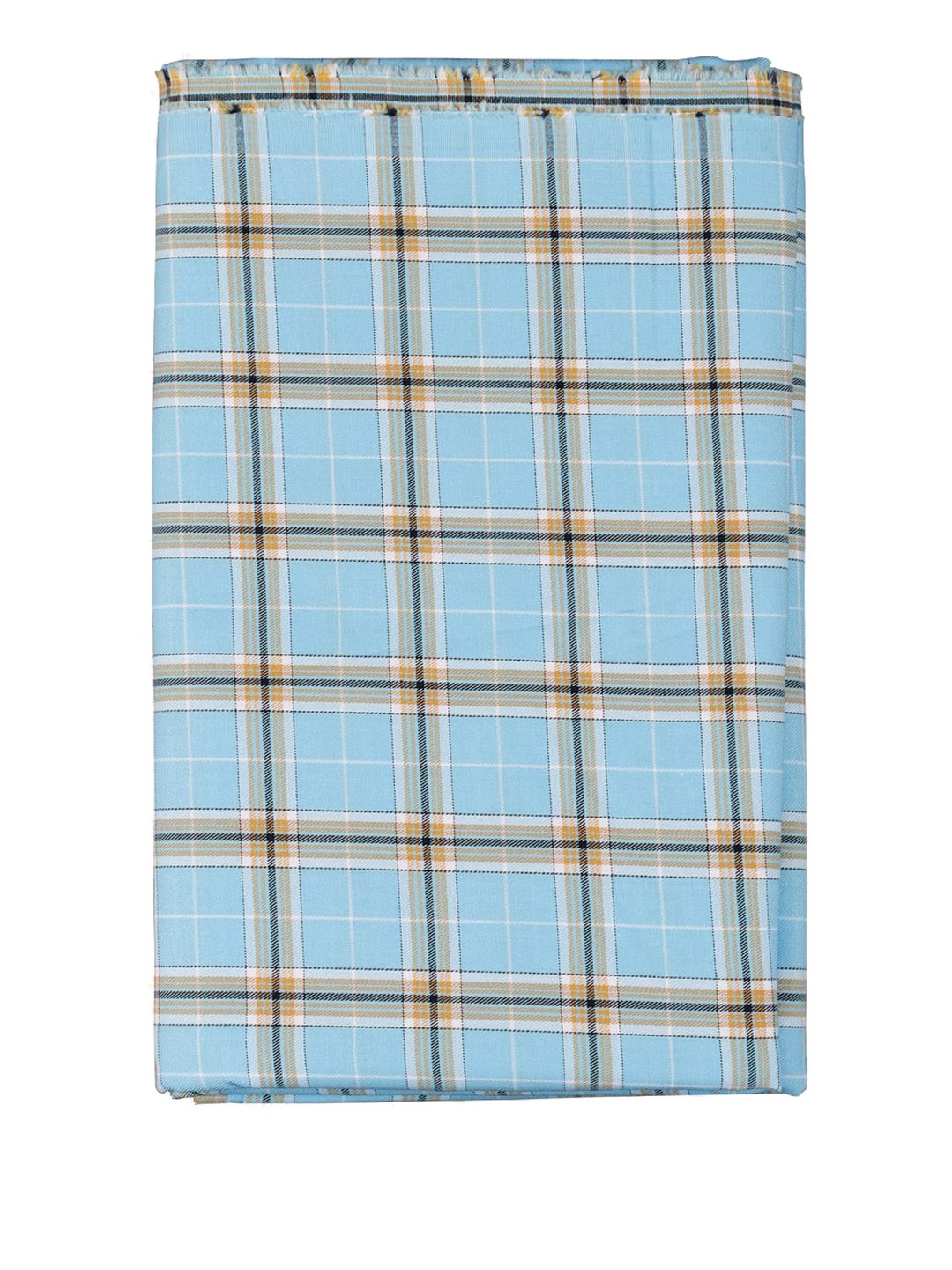 

Ramraj Men Unstiched Checked Shirt Clothing Fabric, Blue