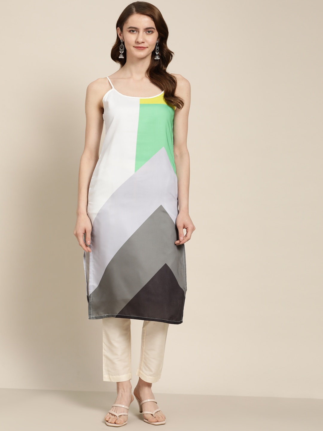 

Tikhi Imli Colourblocked Kurta, White