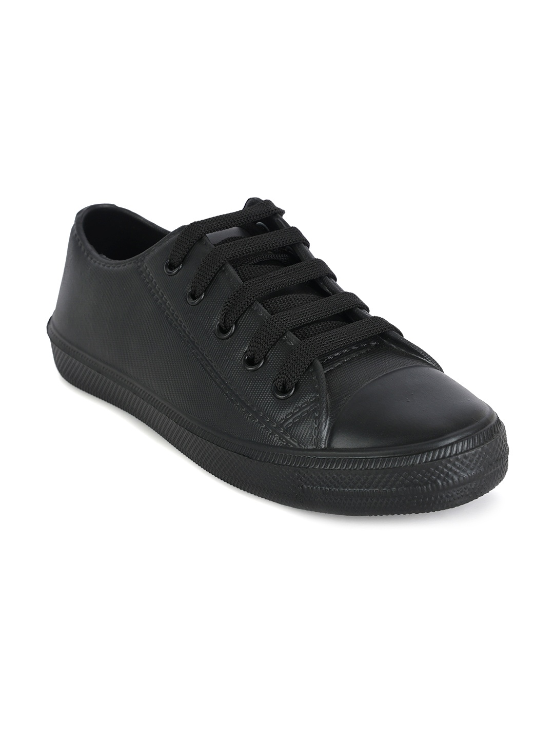 

Action Plus Unisex Lace Up Round Toe Sneakers, Black