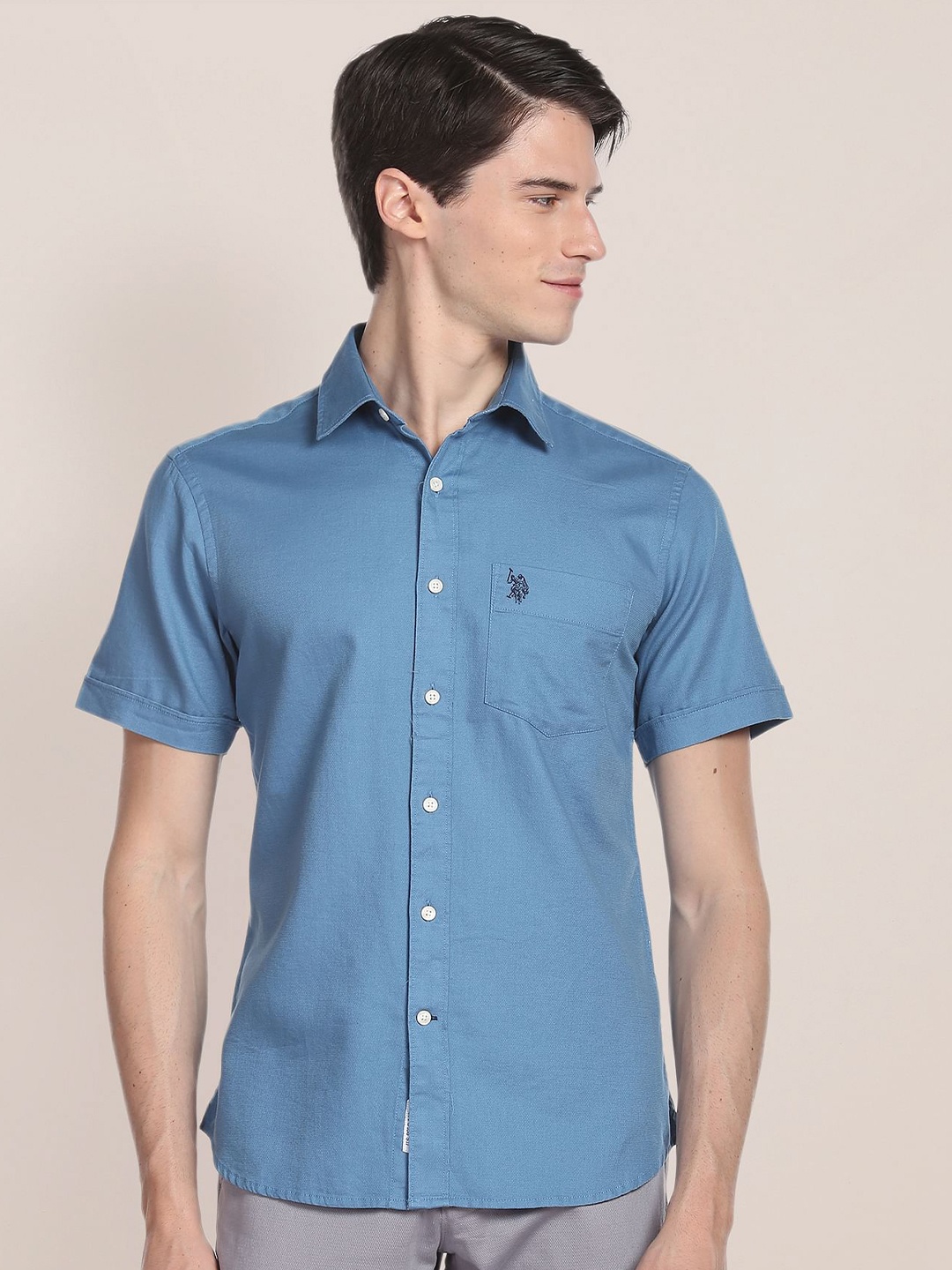 

U.S. Polo Assn. Pure Cotton Casual Shirt, Blue