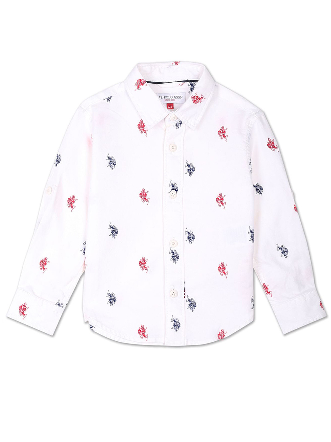 

U.S. Polo Assn. Kids Boys Printed Casual Shirt, White