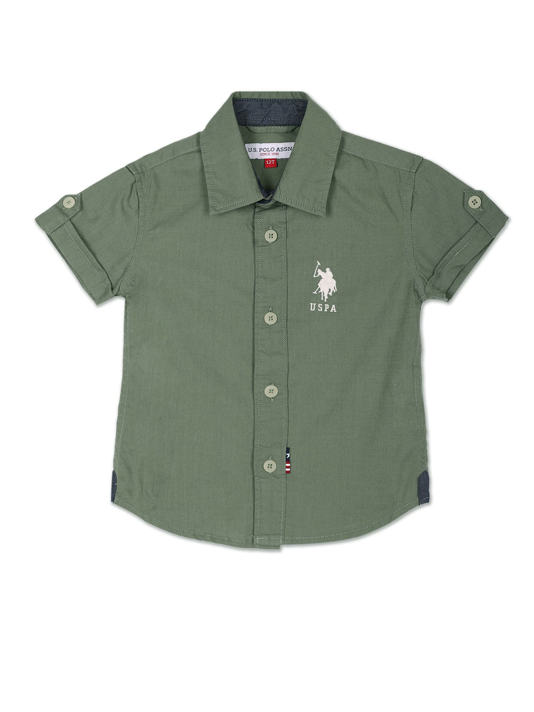 

U.S. Polo Assn. Kids Boys Casual Cotton Shirt, Green