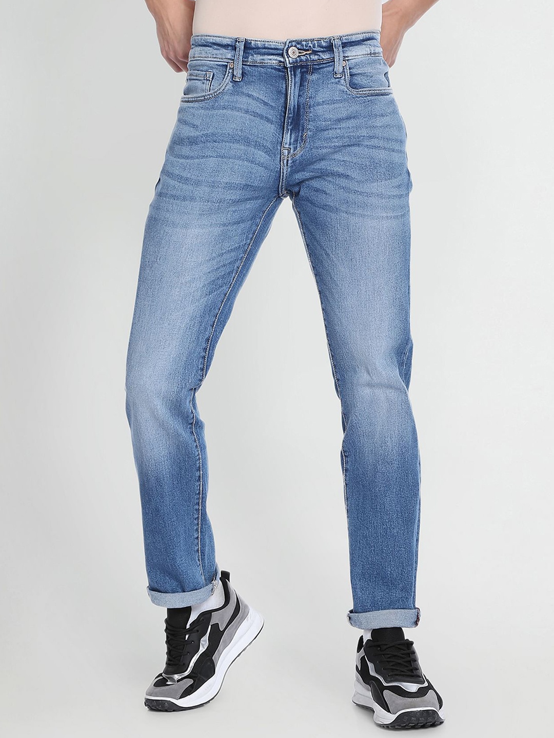 

Flying Machine Stone Wash Classic Vintage Jeans, Blue