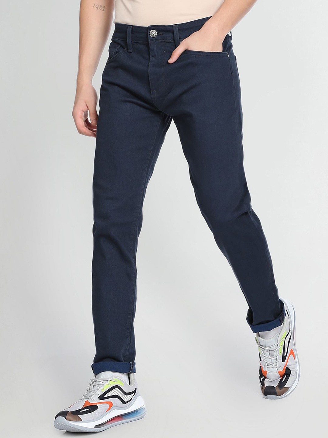 

Flying Machine Slash Slim Tapered Fit Classic Vintage Jeans, Blue