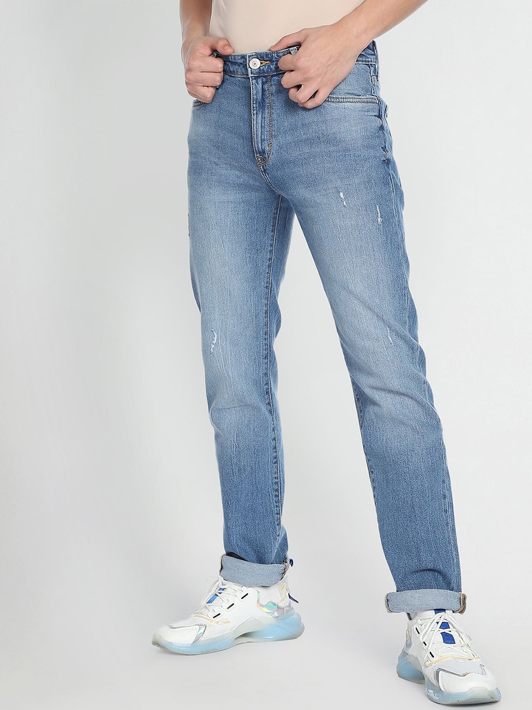 

Flying Machine Stone Wash Classic Vintage Jeans, Blue