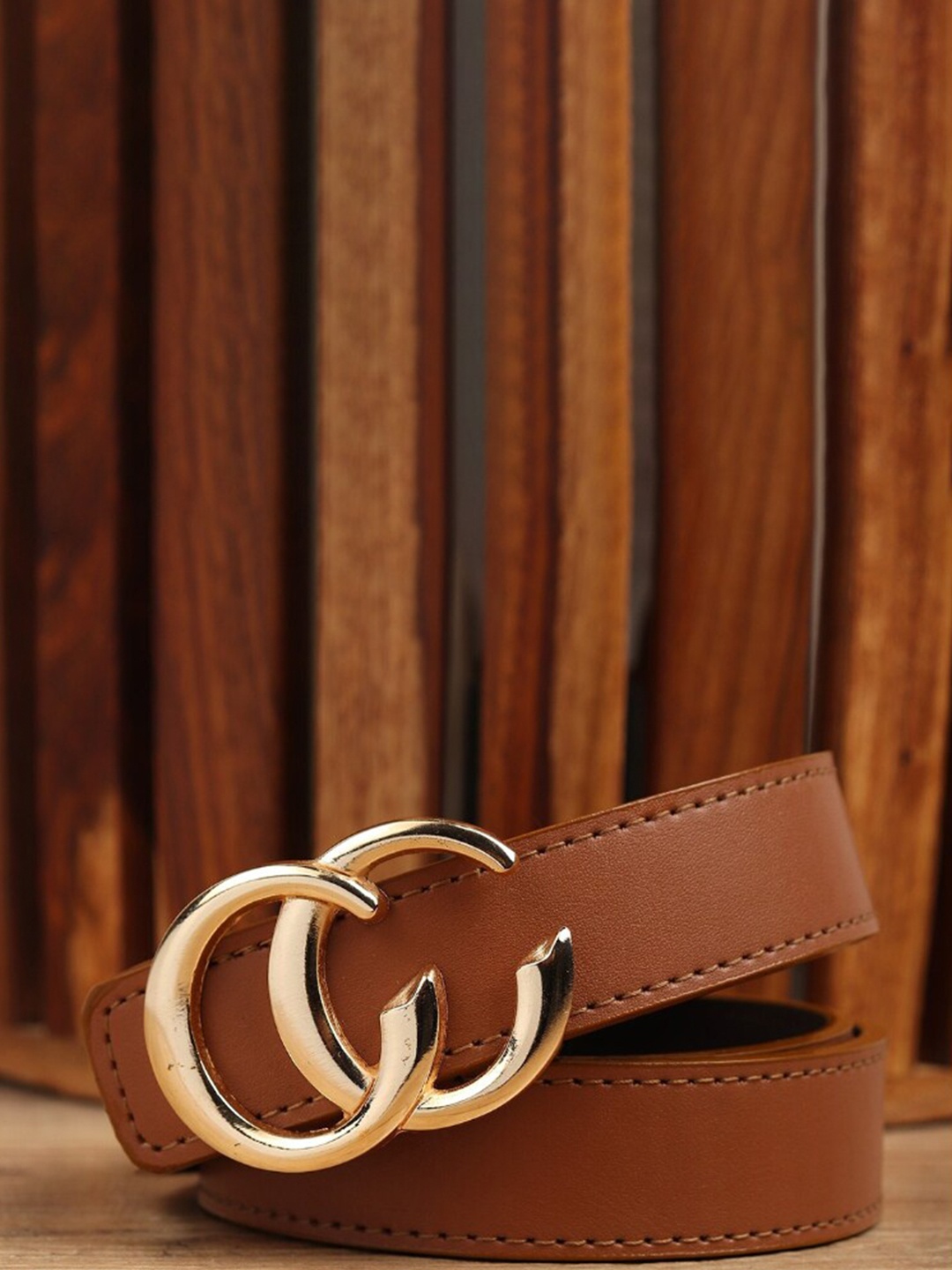 

Kastner Women Push Pin Slim Formal Belt, Tan