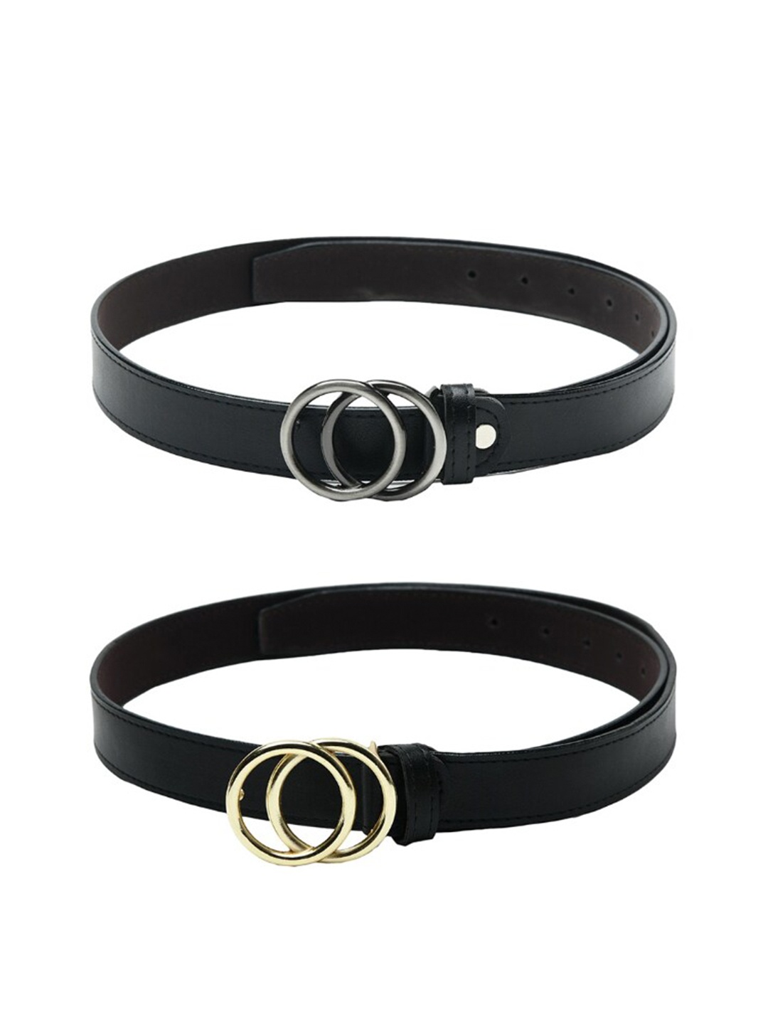 

Kastner Women Pack Of 2 Push Pin Slim formal Belt, Black