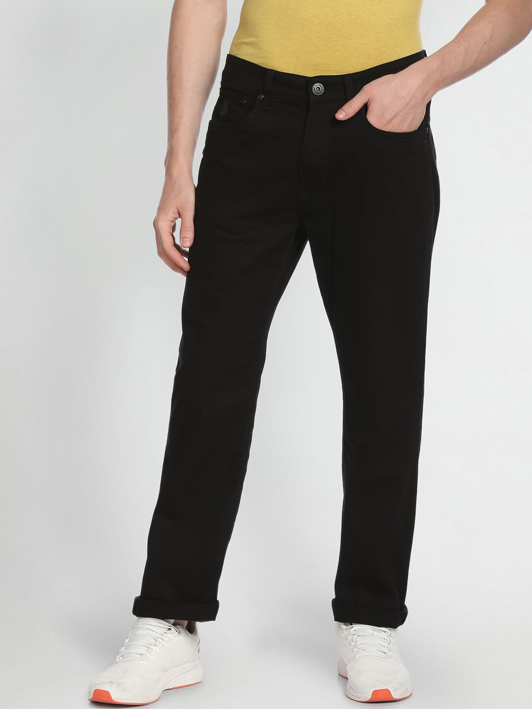 

U.S. Polo Assn. Denim Co. Men Mid-Rise Bootcut Jeans, Black