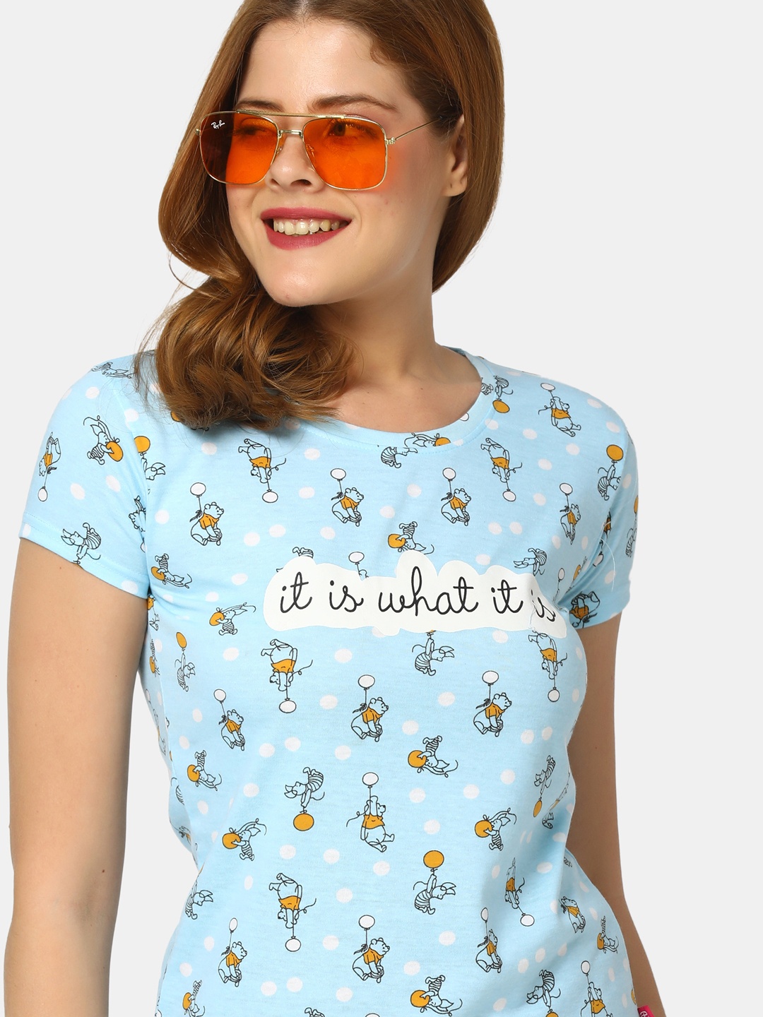 

V-Mart Printed Conversational Printed Cotton T-shirt, Blue
