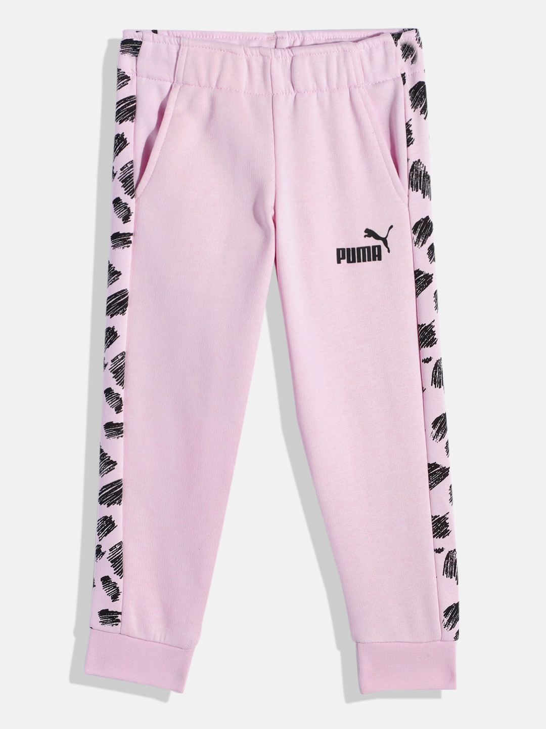 

Puma Kids Essential+ PUMA MATES Printed Regular Fit Sustainable Joggers, Pink
