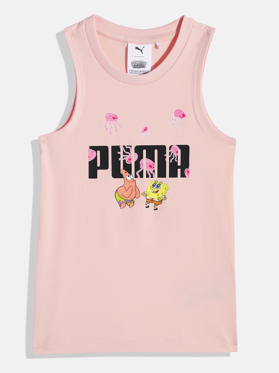 

Puma Girls x SPONGEBOB Print T-shirt Slim Fit Dress, Peach