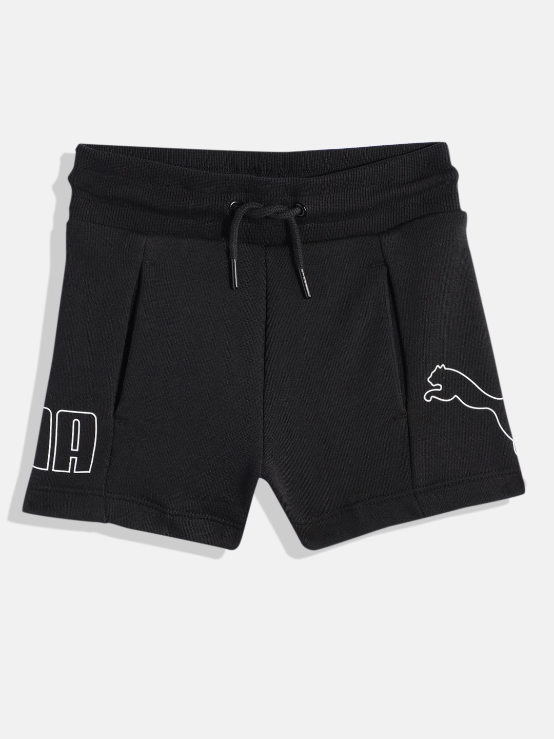 

Puma Girls High-Rise Regular fit Training Shorts, Black