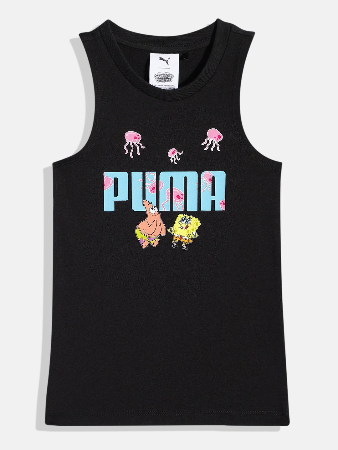 

Puma Girls x SPONGEBOB Print Slim Fit T-shirt Dress, Black