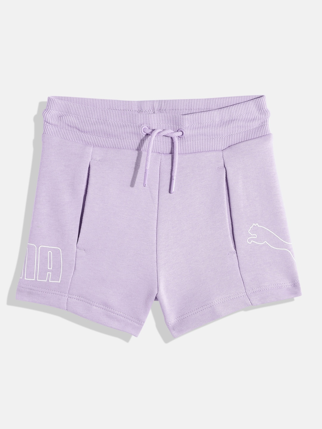 

Puma Girls High-Rise Training Shorts, Lavender