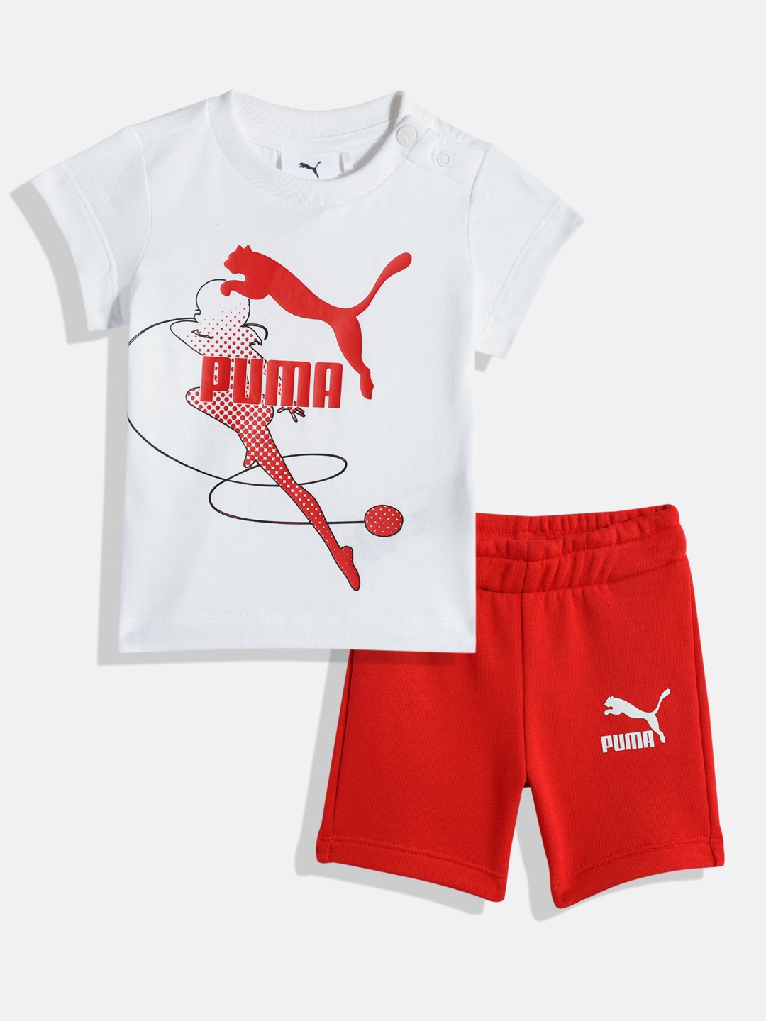 

Puma x Miraculous Kids Printed T-shirt with Shorts, White