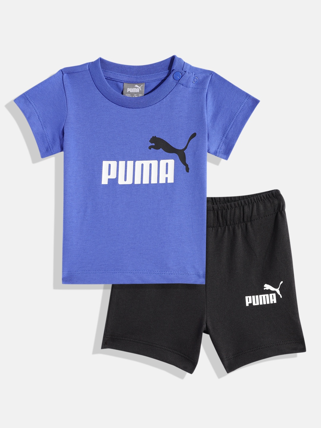 

Puma Kids Pure Cotton T-shirt with Shorts Set, Blue