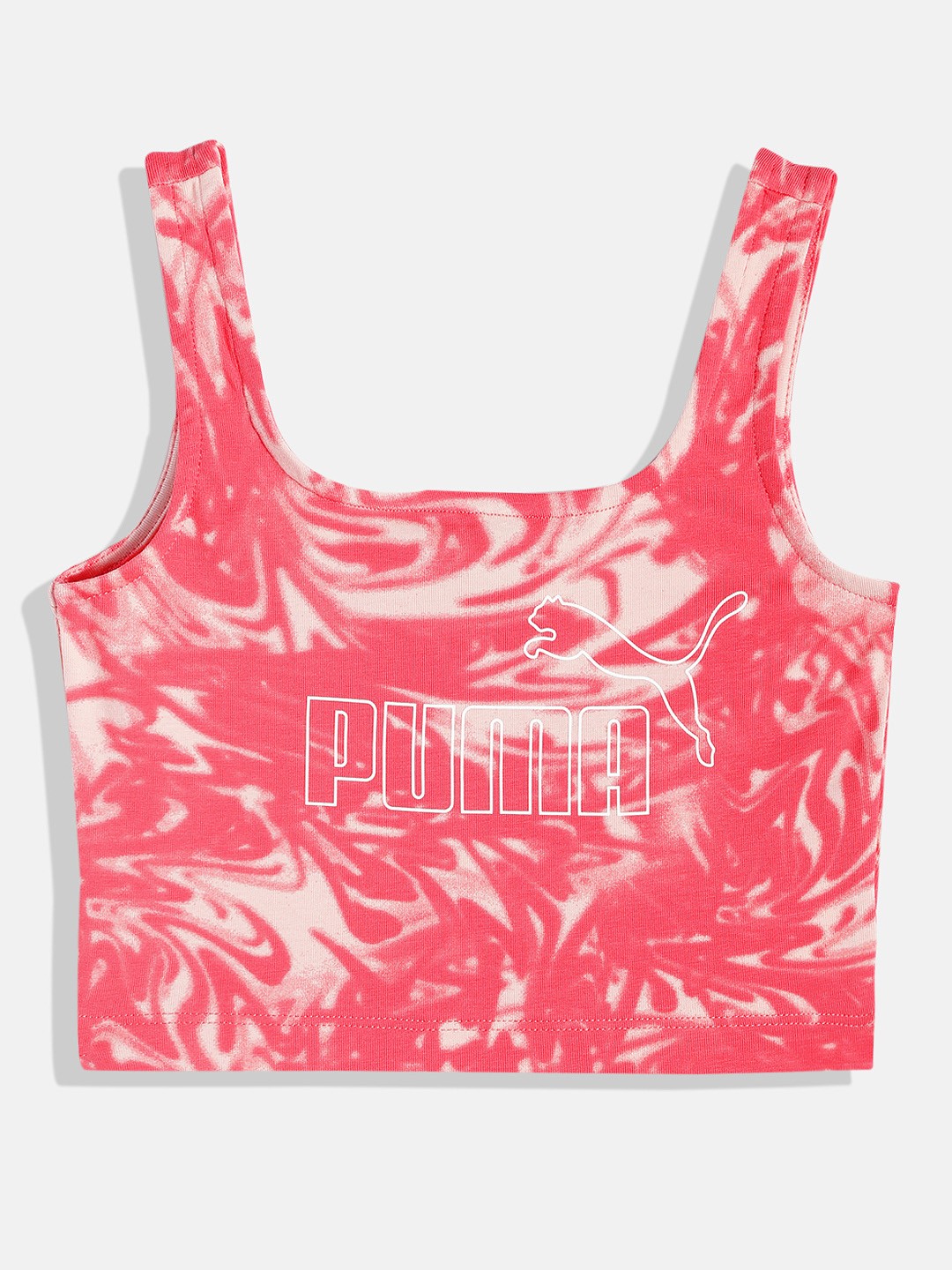

Puma Girls POWER Summer AOP Youth Slim Fit Crop Tank Top, Pink