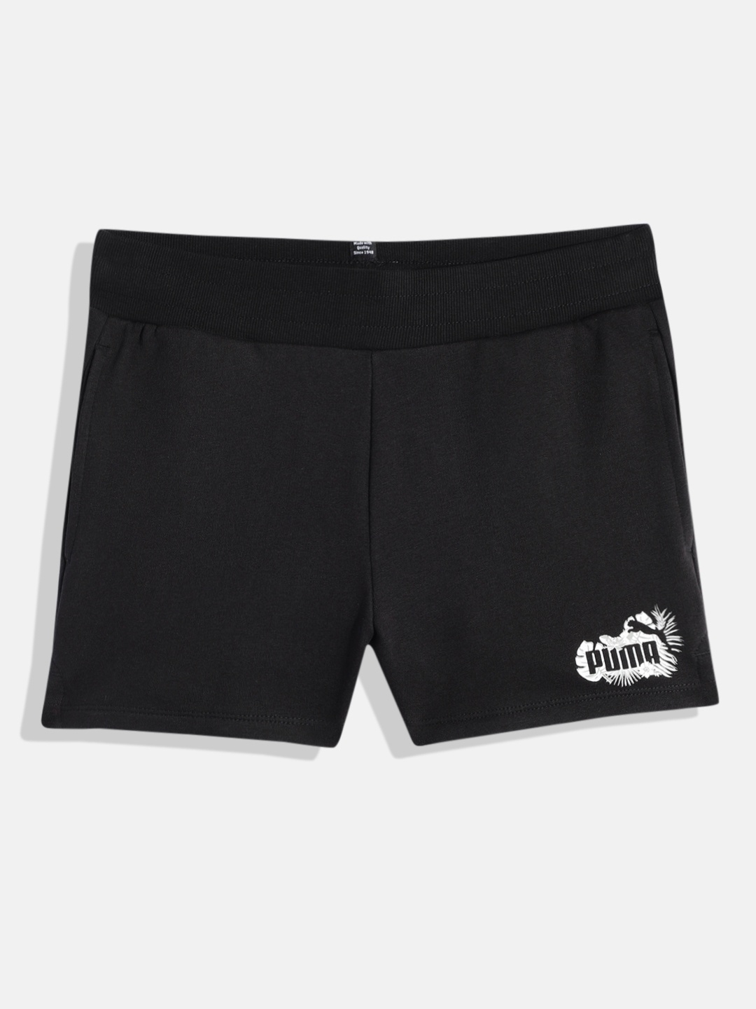 

Puma Girls Essential Flower Power Regular fit Sustainable Shorts, Black