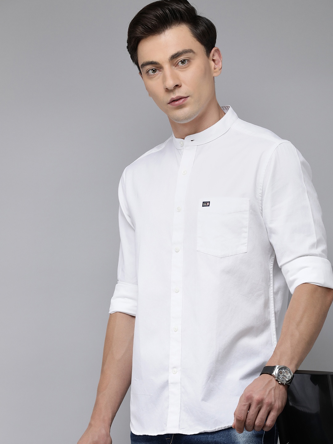 

Arrow Sport Men Pure Cotton Manhattan Slim Fit Casual Shirt, White