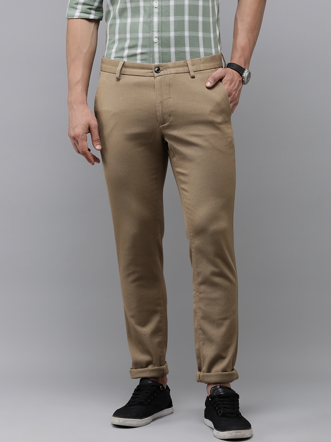 

Arrow Sport Men Slim Fit Chinos, Khaki