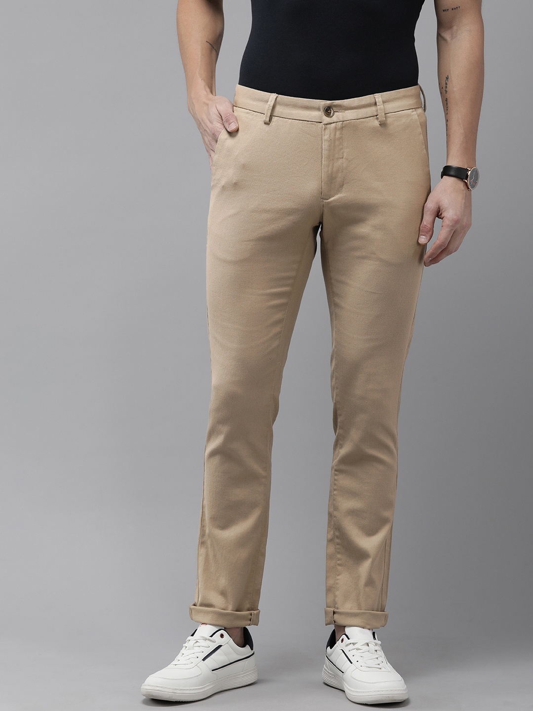 

Arrow Sport Men Original Slim Fit Trousers, Khaki