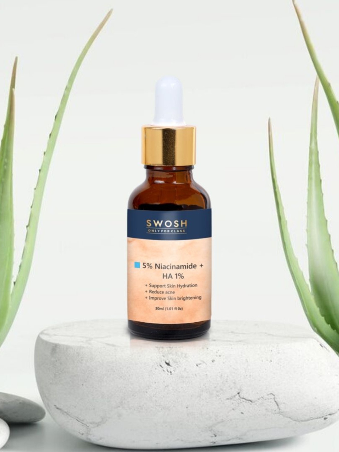 

SWOSH 5% Niacinamide + HA 1% Face Serum for Skin Clarifying & Anti-Acne - 30ml, Peach